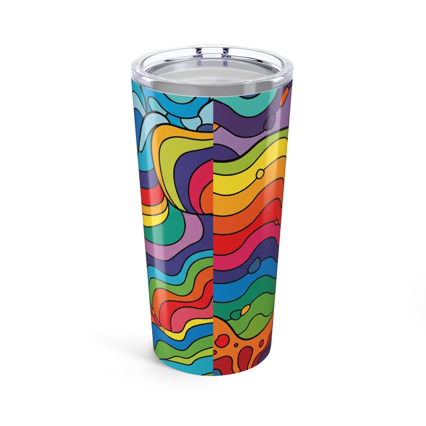 20oz Stainless Steel Graphic Tumbler With Double Wall Vacuum Insulation Spill Resistant Travel Mug For Hot And Cold
