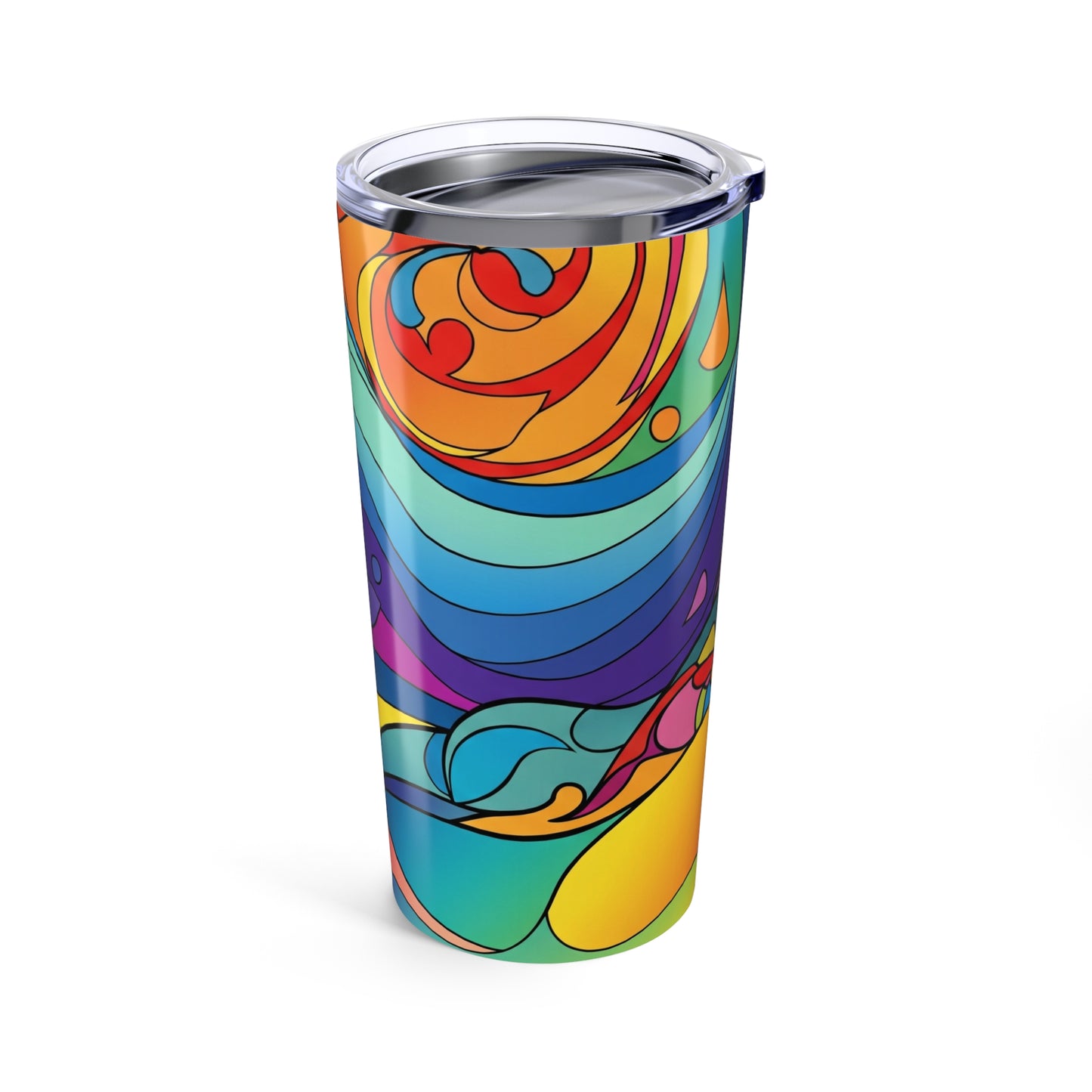 20 Oz Stainless Steel Tumbler With Double Wall Vacuum Insulation Spill Resistant Design That Keeps Beverages Hot