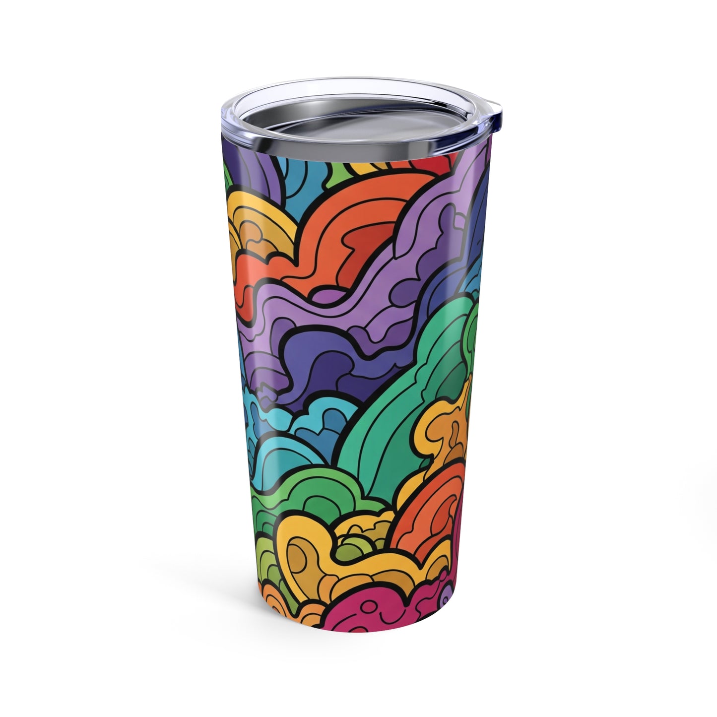 20 Oz Stainless Steel Insulated Tumbler With Vibrant Printed Design Double Wall Vacuum Sealed Spill Resistant