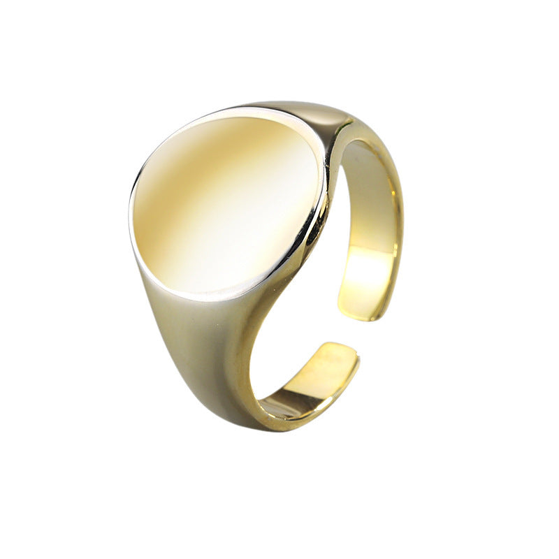 Adjustable Ovalish Ring Fashionable Polished Electroplated Ring With Elegant Smooth Finish For Women And Girls