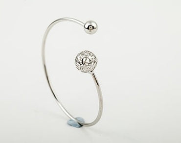 Womens Hollow Flower Ball Bracelet Silver Plated Gold Plated Alloy Jewelry European Style Accessory Everyday Wear