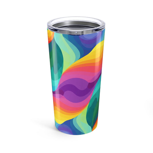 20oz Stainless Steel Tumbler With Printed Artwork Double Wall Vacuum Insulation Keeps Beverages Hot Or Cold Daily