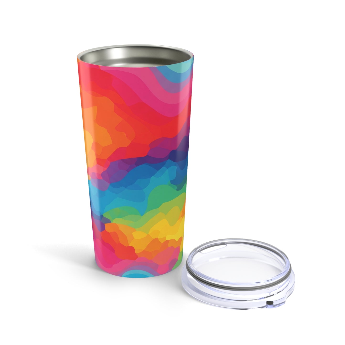20oz Stainless Steel Printed Travel Mug With Double Wall Vacuum Insulation Spill Resistant Lid For Hot Or Cold