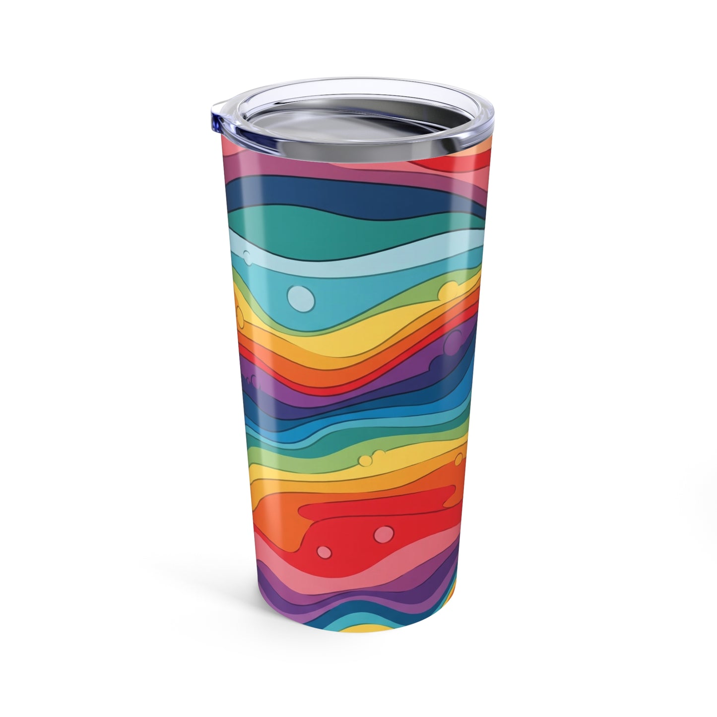 20 Oz Stainless Steel Printed Tumbler With Double Wall Vacuum Insulation Leak Proof Thermal Travel Mug For Hot Or