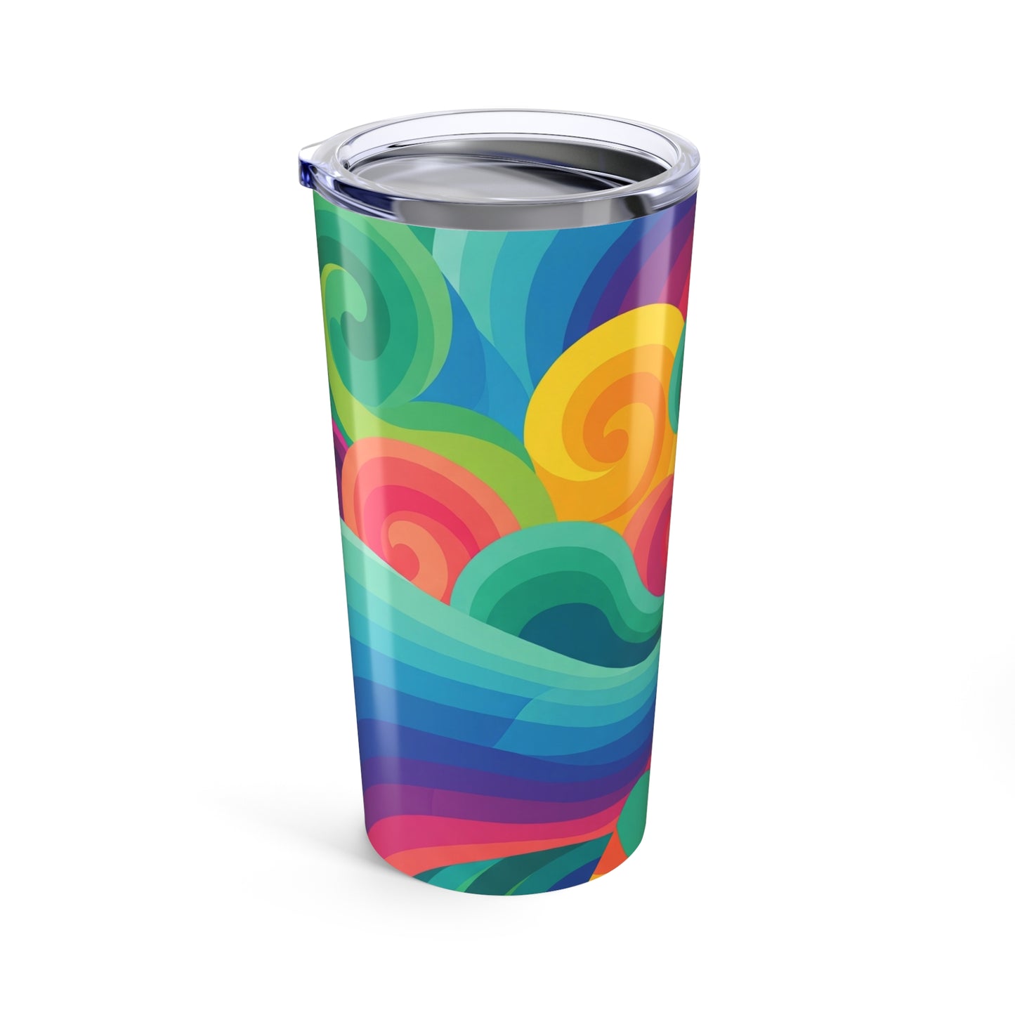 20oz Stainless Steel Travel Mug With Double Wall Vacuum Insulation For Hot Cold Beverages Featuring Vibrant