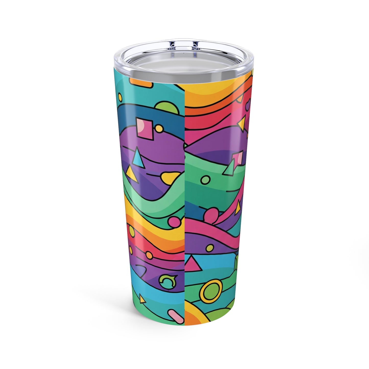 20oz Stainless Steel Tumbler With Double Wall Vacuum Insulation Printed Design Spill Resistant Mug For Hot Or Cold