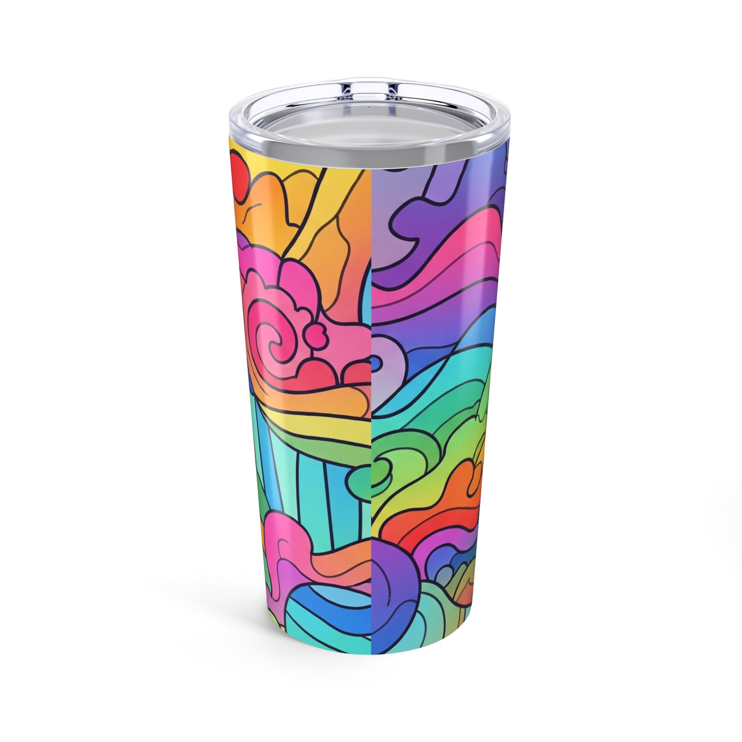 20oz Stainless Steel Tumbler With Double Wall Insulation Spill Resistant And BPA Free Printed Design For Hot Or