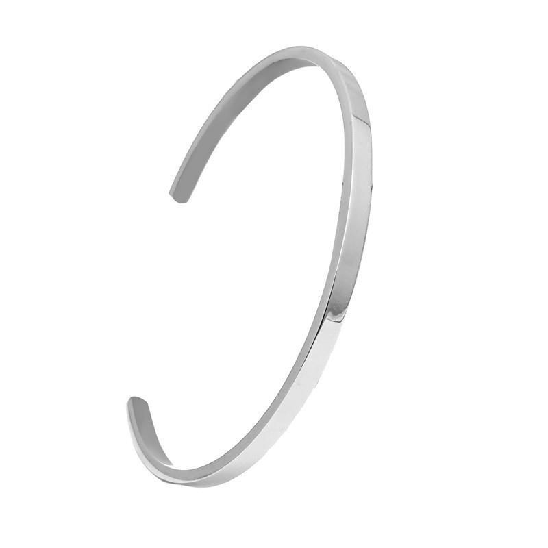 Stainless Steel C Shaped Bracelet Twisted Geometric Bangle Individually Packed for Weddings Birthdays Travelers