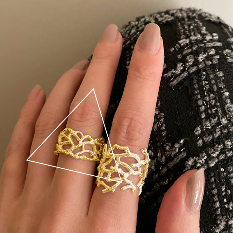 Geometric Open Ring Adjustable Unisex Silver Plated Copper Jewelry Geometric Statement Ring For Everyday Wears