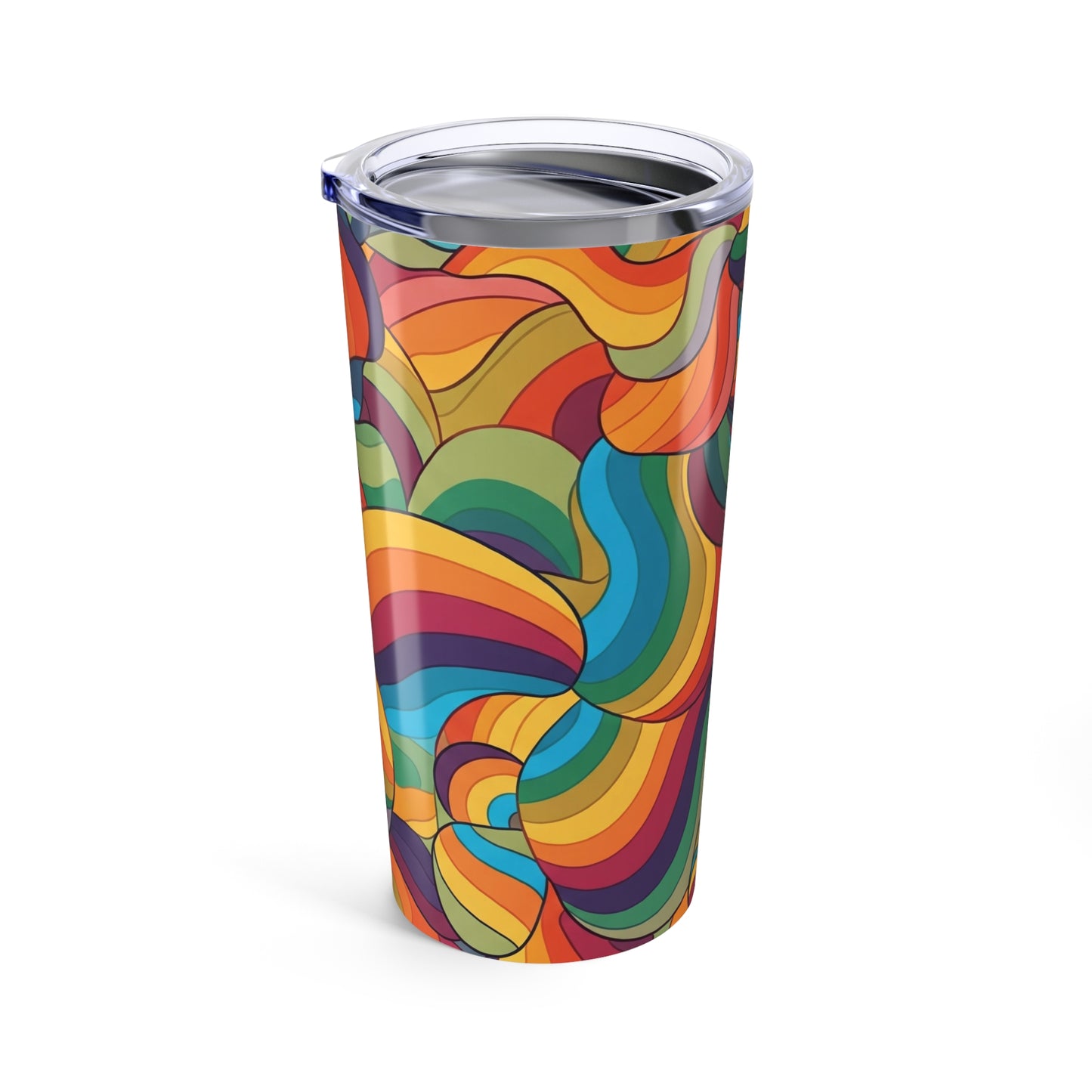 20 Ounce Stainless Steel Tumbler With Vibrant Printed Design Double Wall Vacuum Insulated Spill Resistant Travel