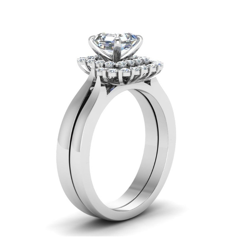 Geometric Zircon Ring Alloy Silver Tone Jewelry For Women Fashion Statement Gift Everyday Statement Trends Day