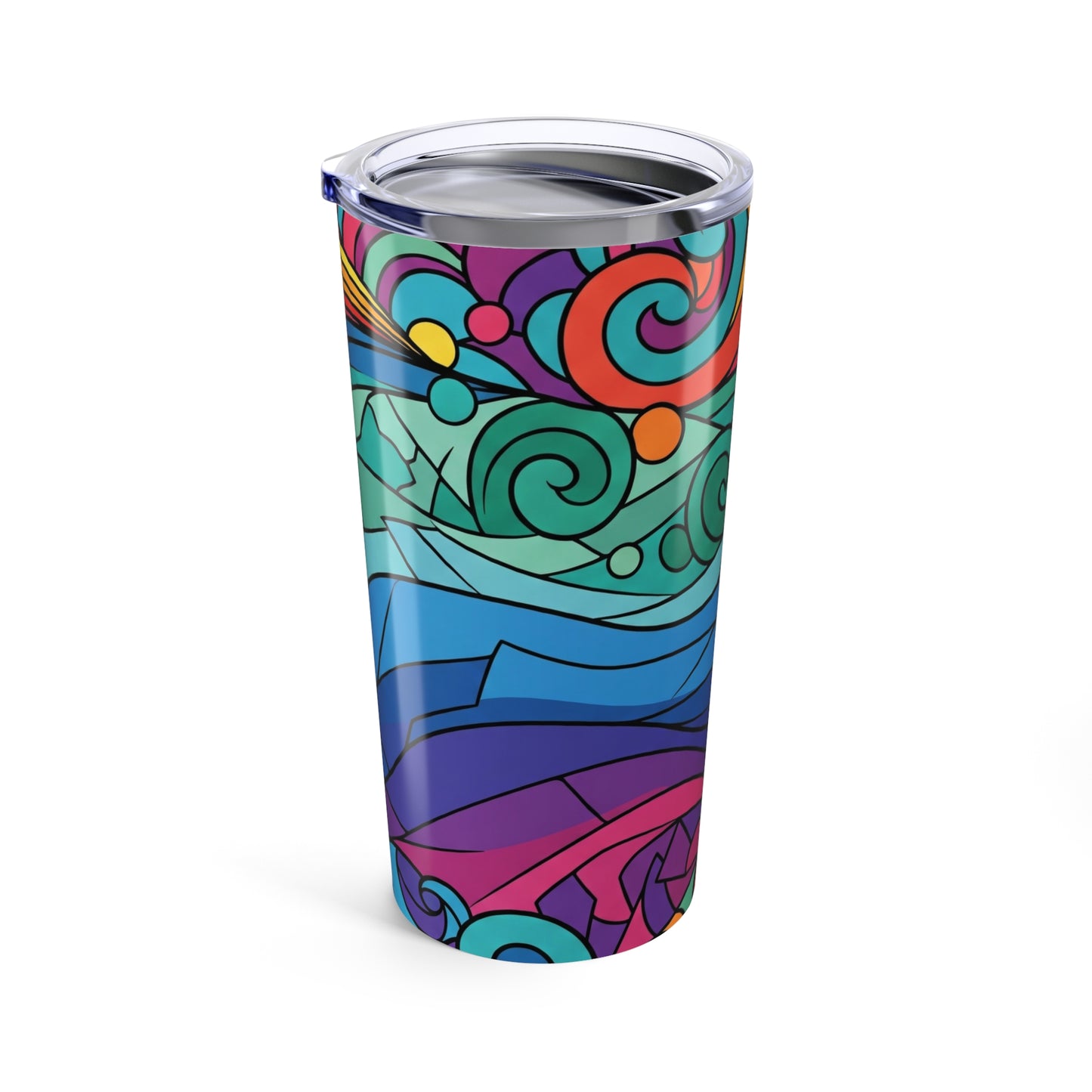 20oz Stainless Steel Printed Tumbler With Double Wall Vacuum Insulation Leak Proof Travel Mug For Hot And Cold