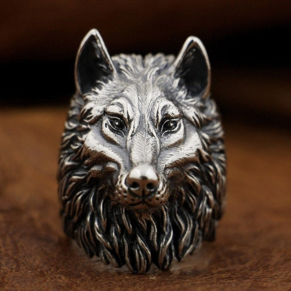 Wolf Head Ring Alloy Fashion Jewelry for Men and Women Unique Stylish Design Nature Lovers Gift Inspired Alloy