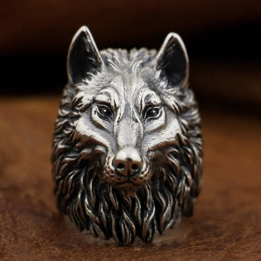 Wolf Head Ring Alloy Fashion Jewelry for Men and Women Unique Stylish Design Nature Lovers Gift Inspired Alloy