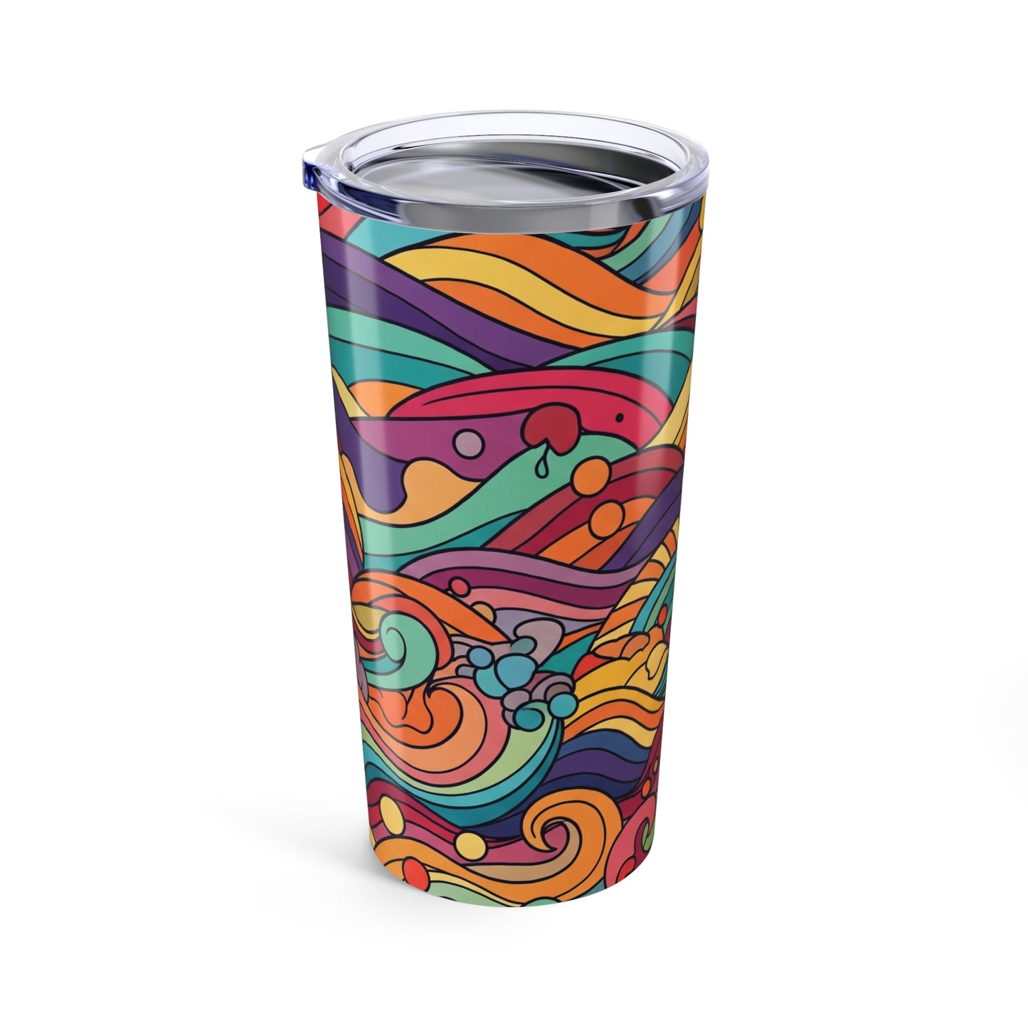 20oz Stainless Steel Travel Mug With Double Wall Vacuum Insulation Leak Proof Durable Hot Cold Printed Cup For