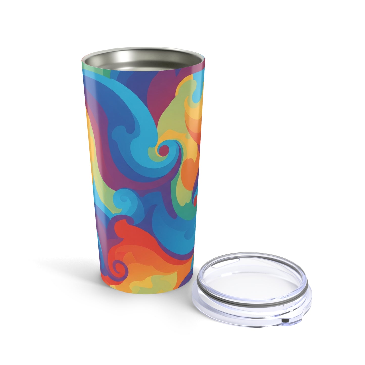 20 Oz Stainless Steel Tumbler With Double Wall Vacuum Insulation Spill Resistant For Hot And Cold Beverages Artwork