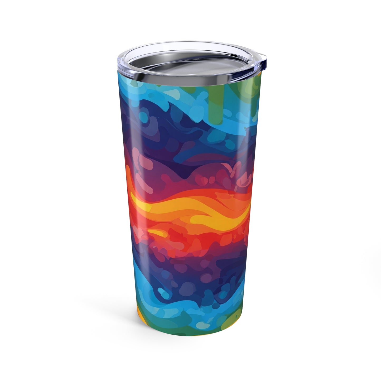 20oz Stainless Steel Tumbler With Printed Graphic Double Wall Vacuum Insulation Travel Mug Leak Proof Coffee Cup