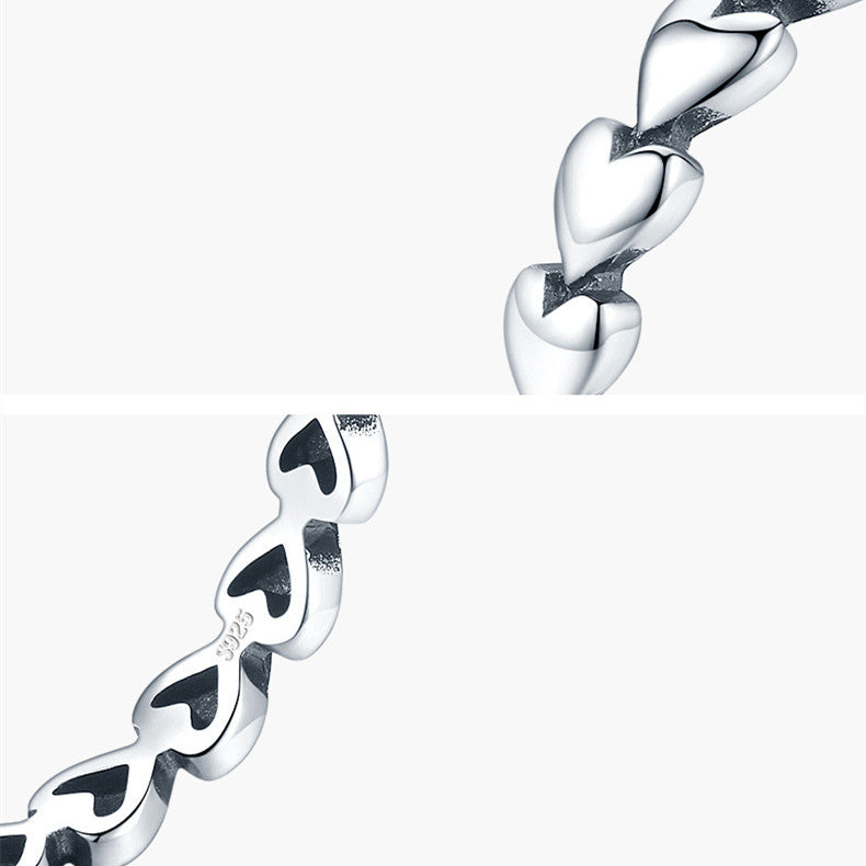 Sterling Silver Heart Ring For Women 925 Love Promise Gift