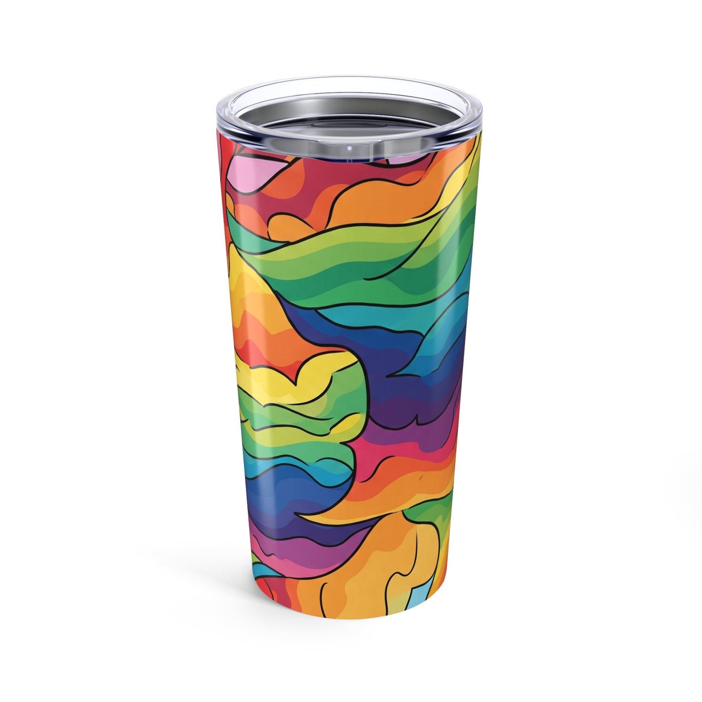 20oz Stainless Steel Tumbler With Double Wall Vacuum Insulation Leak Proof BPA Free Vibrant Print Design For Hot