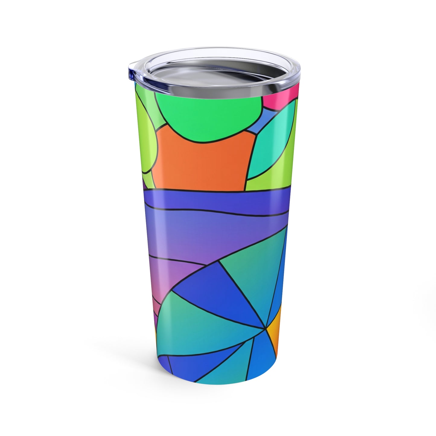 20 Ounce Stainless Steel Tumbler With Printed Design Double Wall Vacuum Insulated Leak Proof Thermal For Daily
