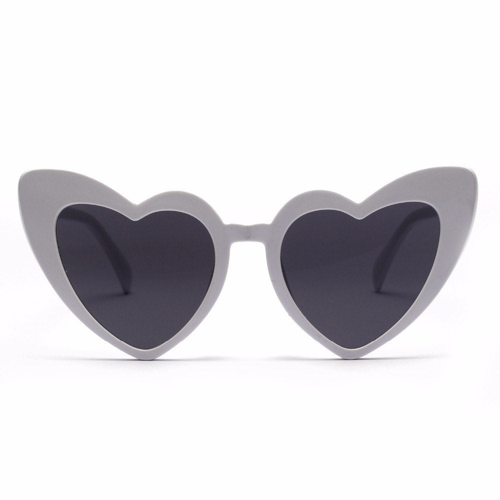 Women Heart Shaped Sunglasses Vintage Design UV400 Protection Lightweight Frame 80 Percent Light For All Faces