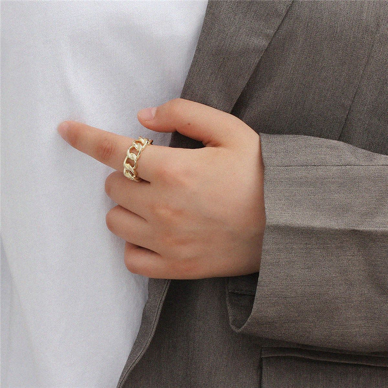 Womens Geometric Ring Adjustable Retro Design Electroplated Finish Individually Packed Everyday Sparkle Finish