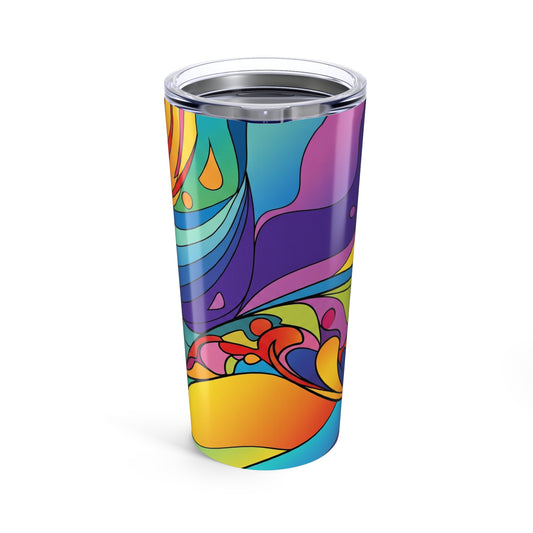 20 Oz Stainless Steel Tumbler With Double Wall Vacuum Insulation Spill Resistant Design That Keeps Beverages Hot