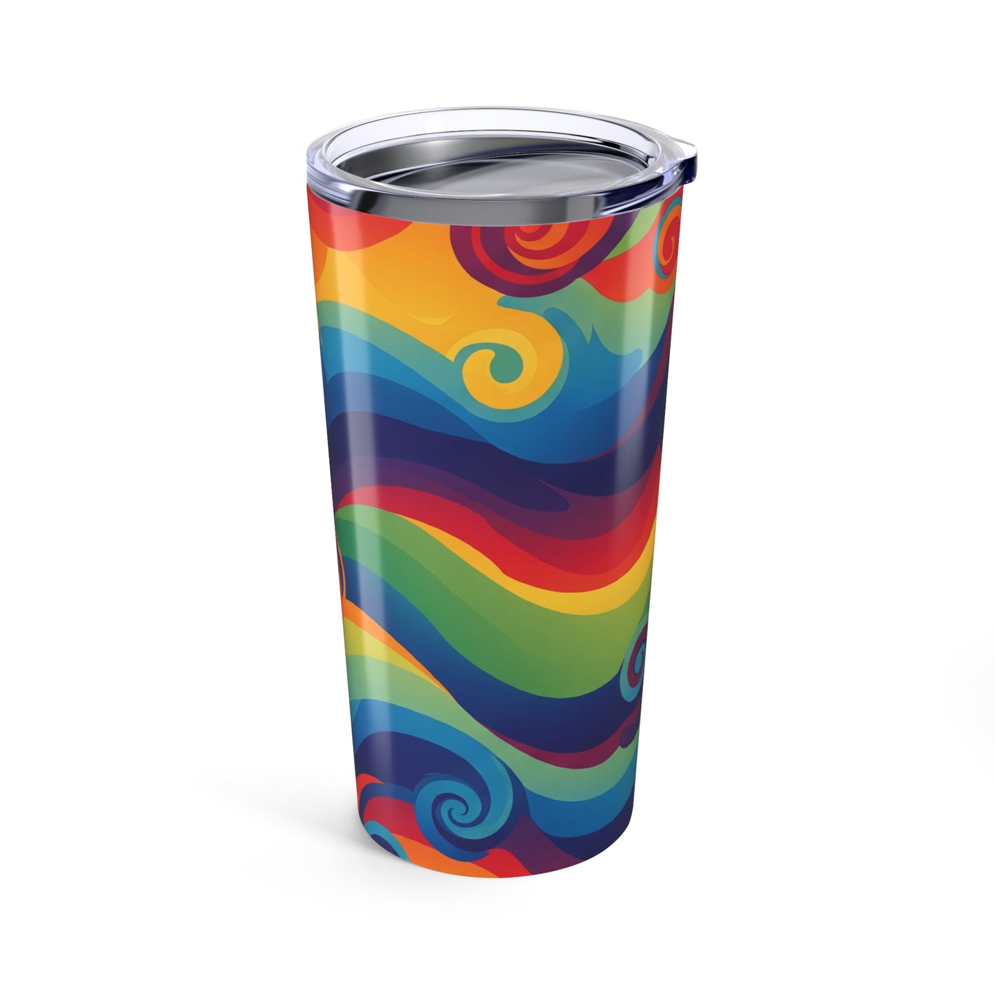 20 Ounce Stainless Steel Tumbler With Printed Design Double Wall Vacuum Insulation Spill Resistant BPA Free