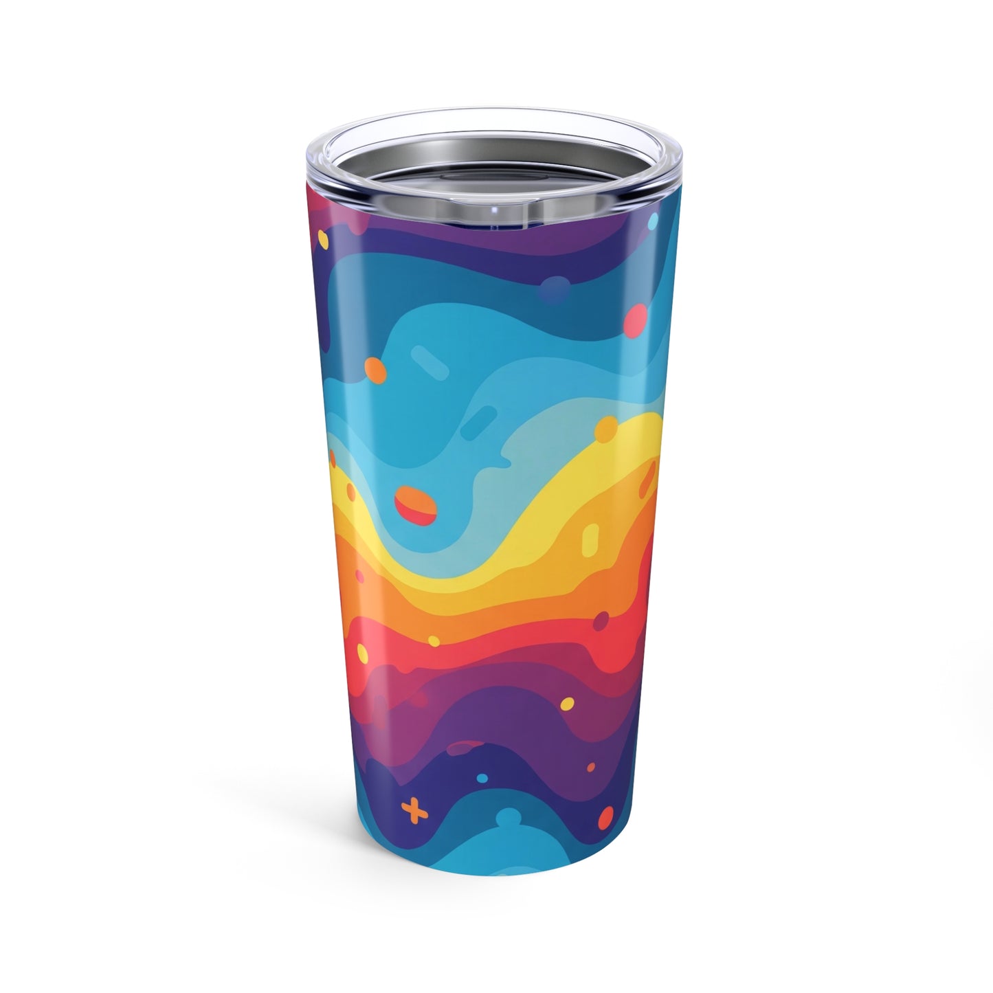 20oz Stainless Steel Printed Tumbler Double Wall Vacuum Insulation Spill Resistant Keeps Drinks Hot Or Cold All Day