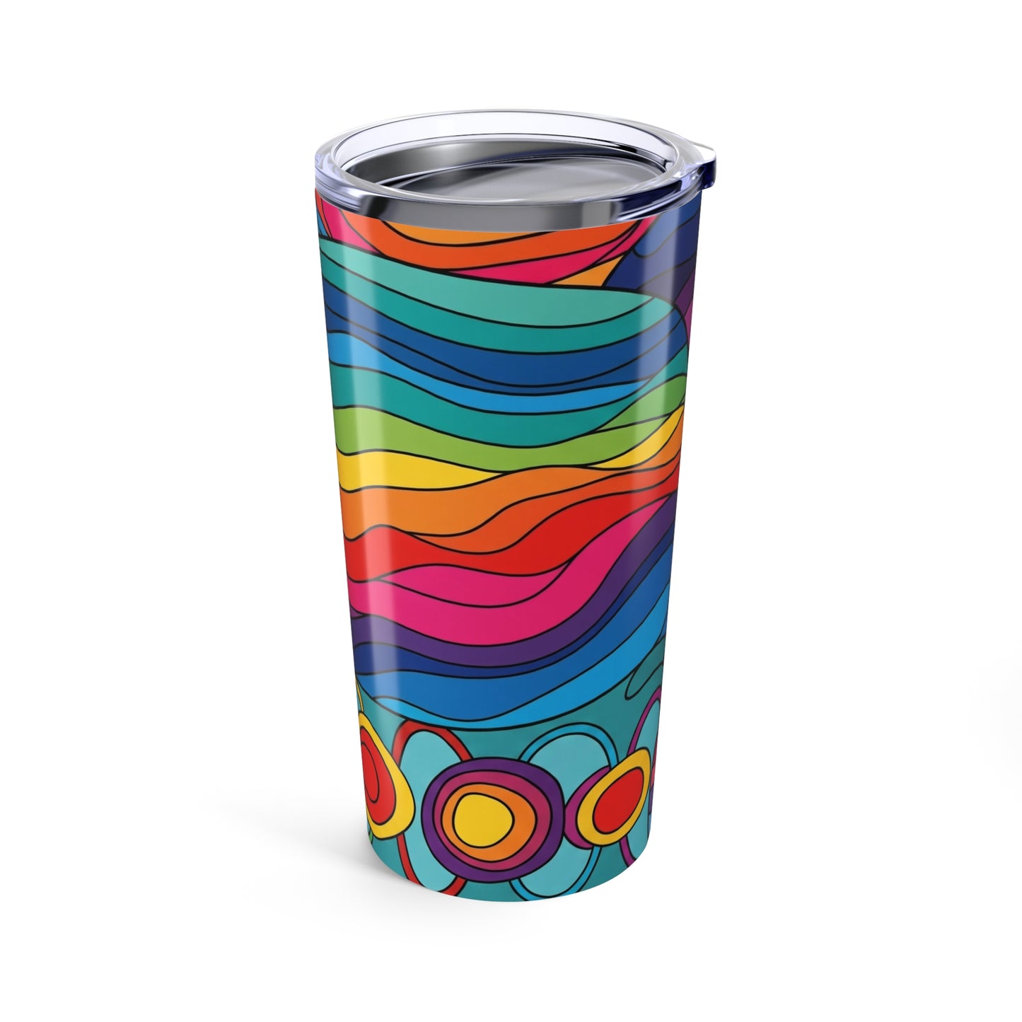 20oz Stainless Steel Tumbler Vacuum Insulated Leak Proof Bpa Free For Hot Cold Drinks Printed Design Coffee Mug