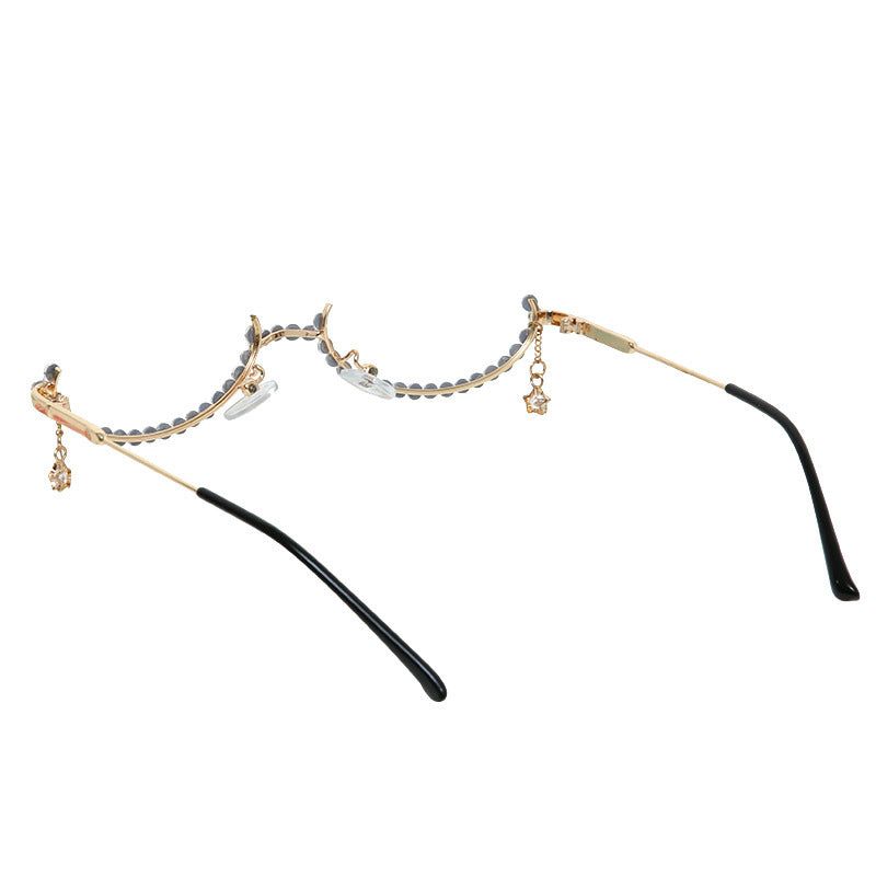 Half Rim Glasses Lightweight Eyewear Model 9021B Half Frame Spectacles For Everyday Use Stylish Look Ultra Durable