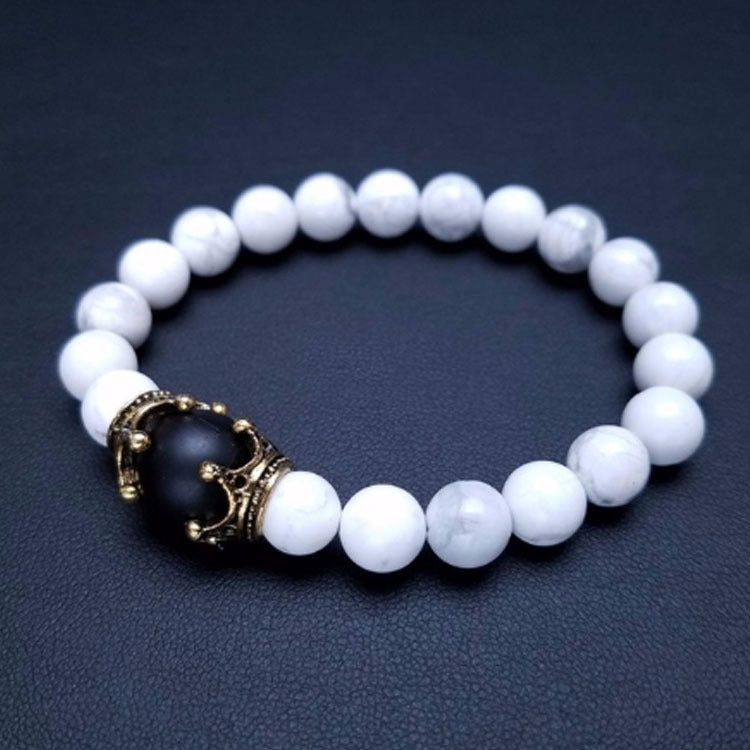 Lion Head Bracelet Volcanic Stone Beaded Elastic Bracelet For Men And Women Durable Stone Jewelry Wear Classic