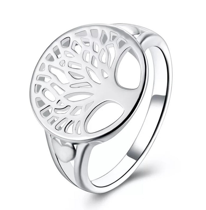 Tree Of Life Copper Ring With Intricate Design Electroplate Sizes 5 To 9 For Nature Lovers Jewelry Design Ring