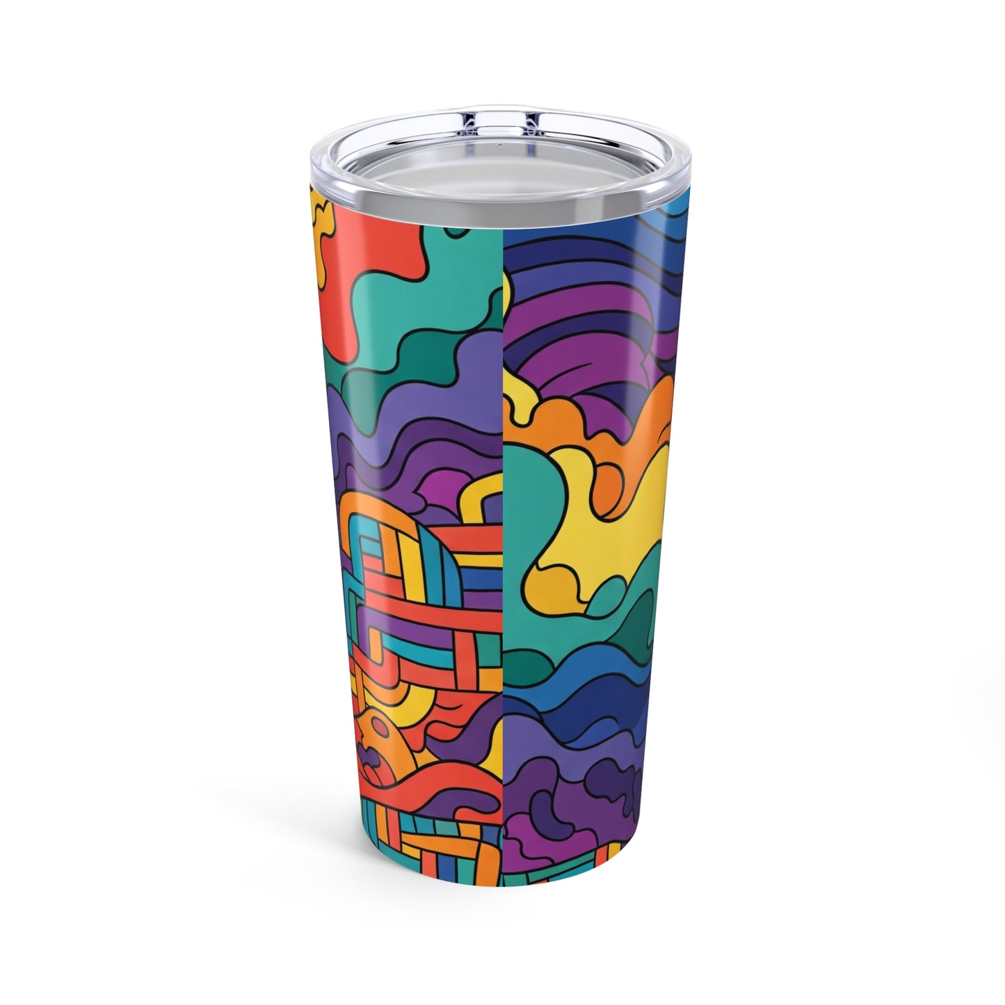 20oz Travel Mug With Double Wall Vacuum Insulation Spill Resistant Stainless Steel Durable Printed Dishwasher Safe