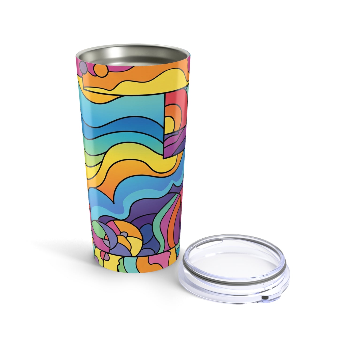 20oz Stainless Steel Tumbler With Double Wall Vacuum Insulation Spill Resistant Travel Mug Printed Dishwasher Safe
