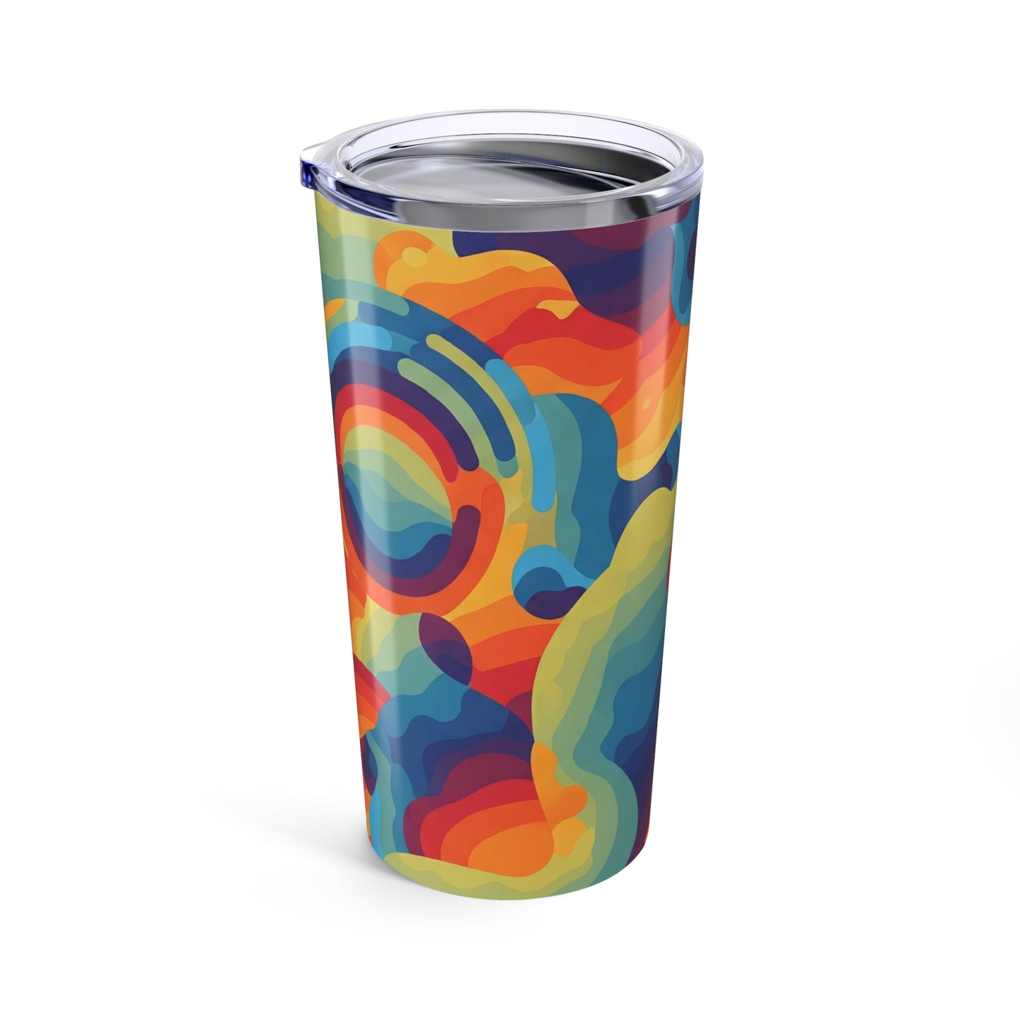 20oz Stainless Steel Printed Tumbler With Double Wall Insulation Keeps Hot And Cold Beverages Spill Resistant