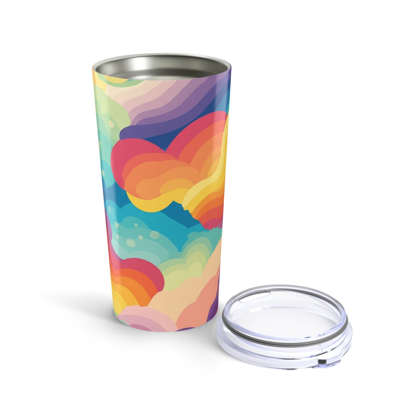 20 Ounce Steel Tumbler With Double Wall Vacuum Insulation Leak Proof Design For Hot Or Cold Drinks Printed Design