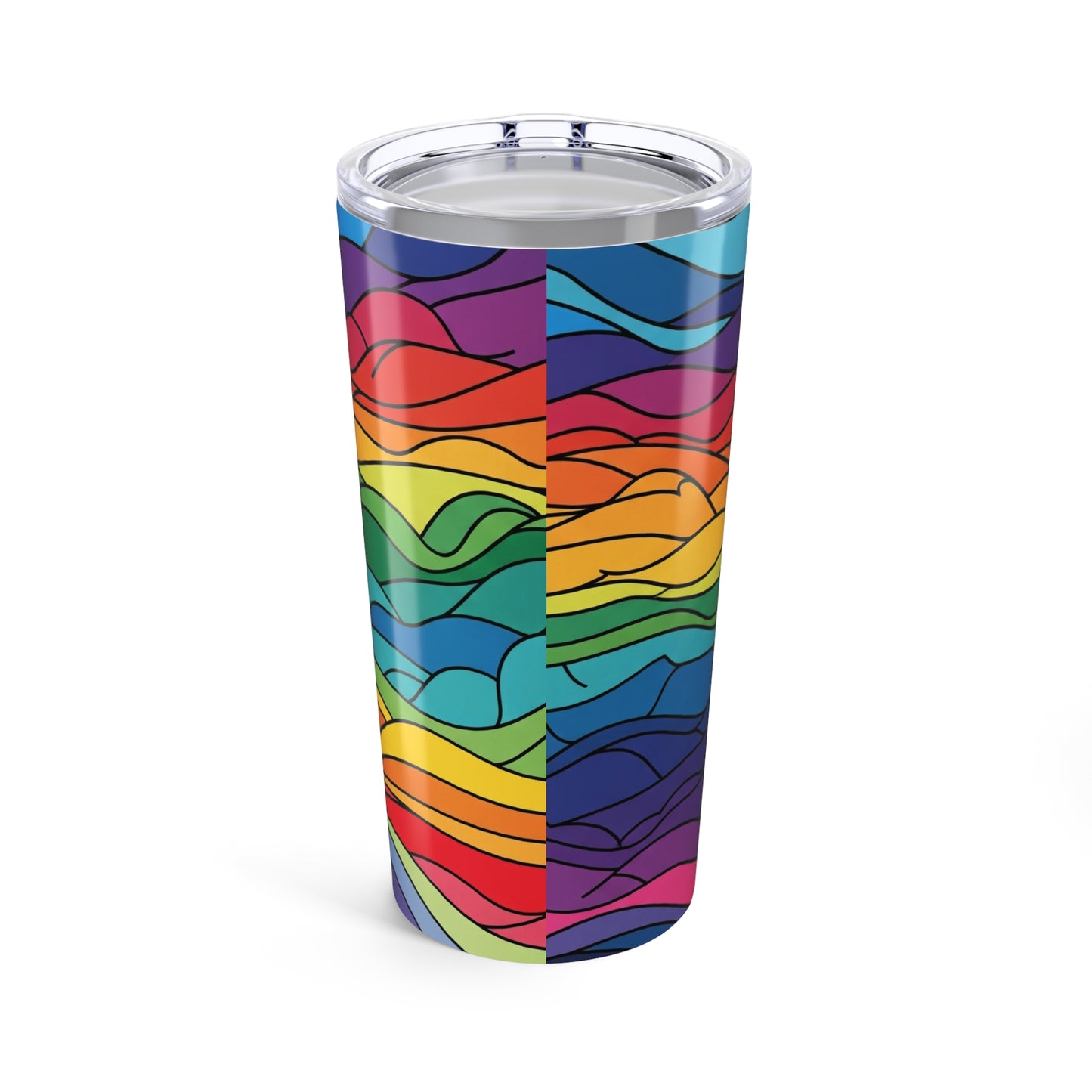 20oz Stainless Steel Tumbler With Double Wall Insulation Leak Proof Travel Mug Printed Design For Hot And Cold
