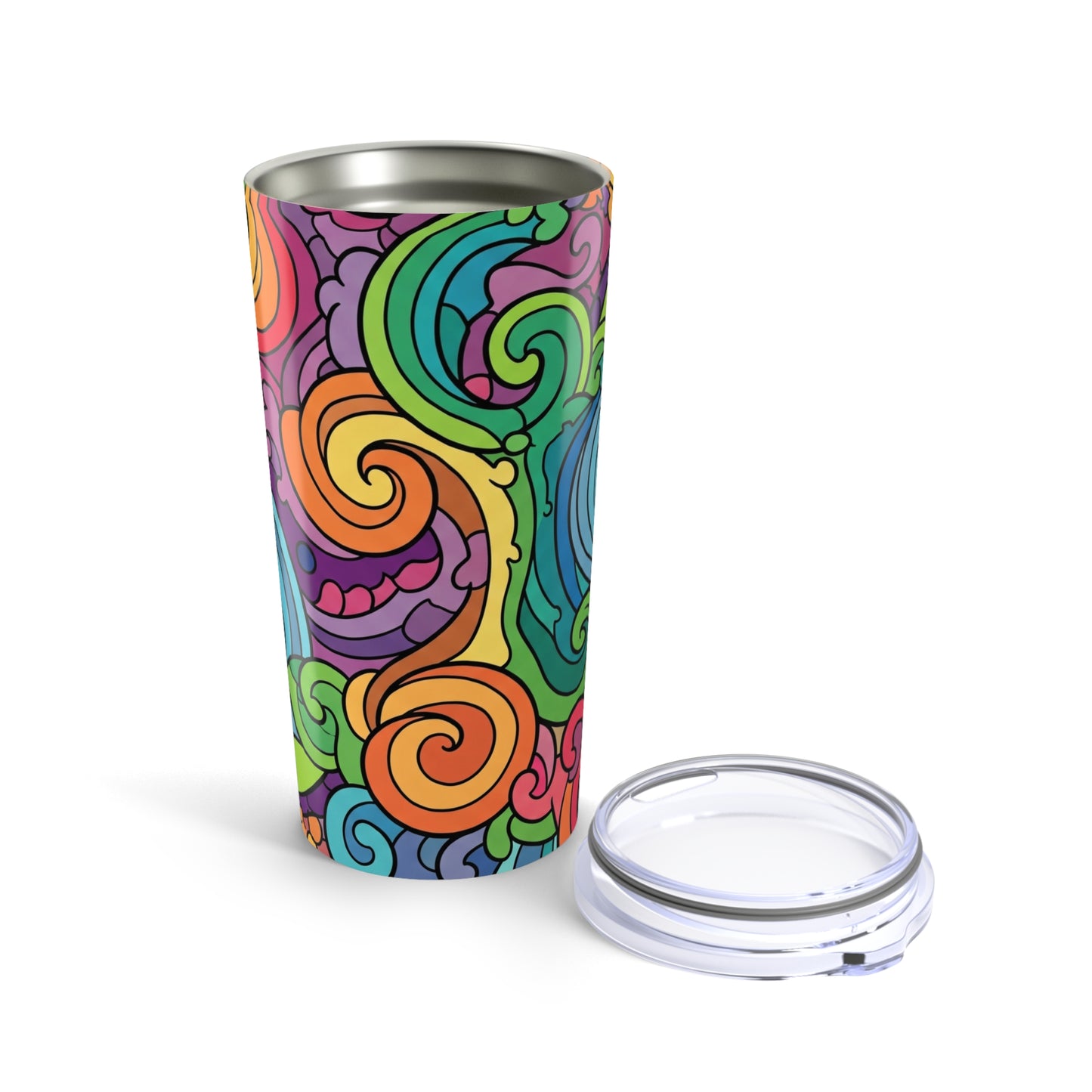 20oz Stainless Steel Tumbler With Vivid Printed Artwork Double Wall Vacuum Insulated Spill Resistant And