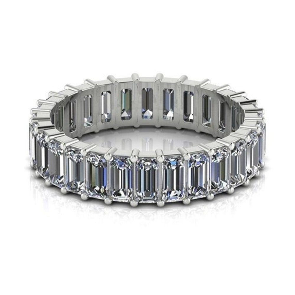 Womens Zircon Ring White Gold Filled Geometric Elegant Fashion Jewelry Birthday Anniversary Gift For Her Shiny