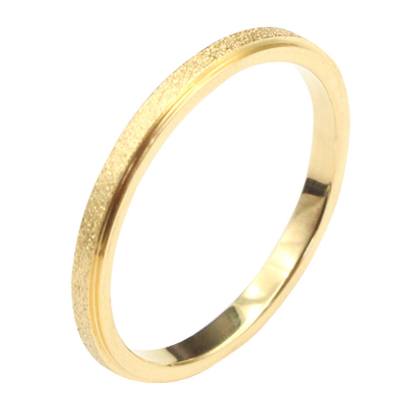 Women's 14k Gold Plated Titanium Steel Ring Minimalist Dainty Band Versatile Fashion Jewelry Style Style Women