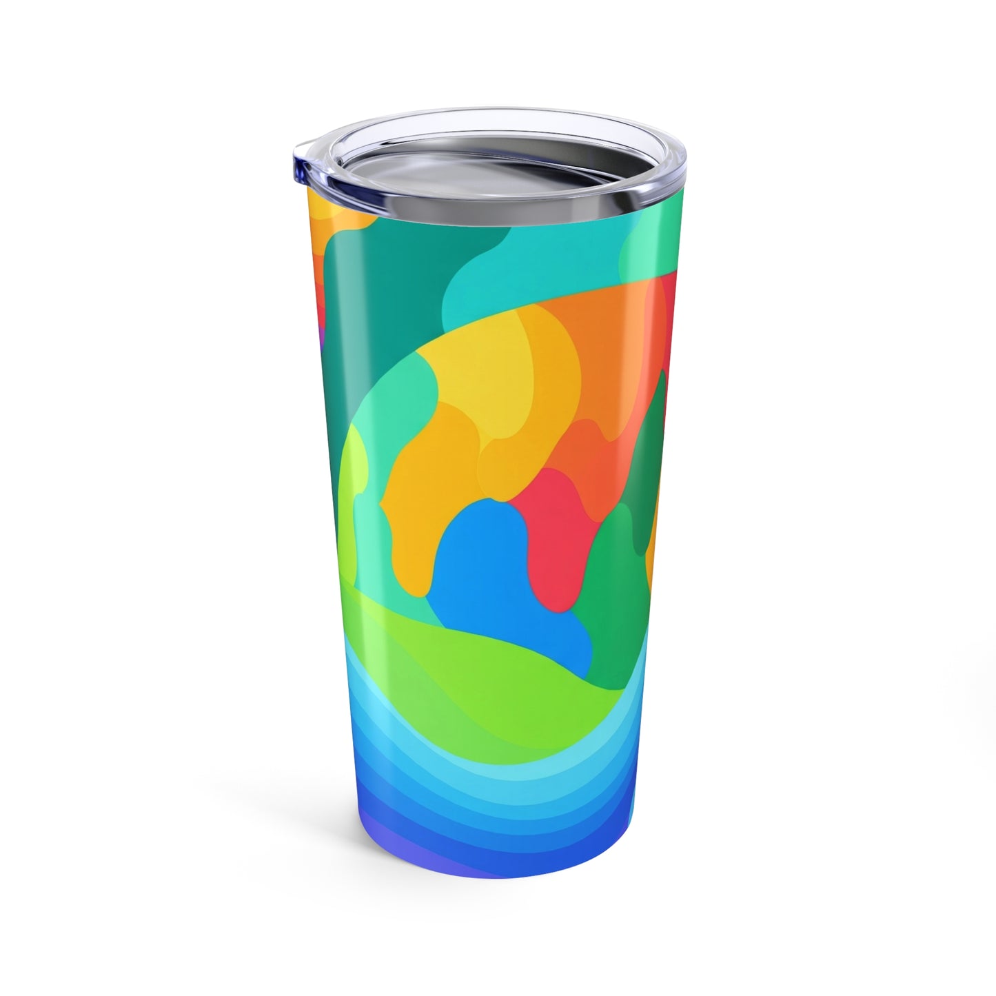 20 Oz Stainless Steel Tumbler Printed Double Wall Vacuum Insulation Leak Proof Travel Mug Durable Hot Cold Coffee