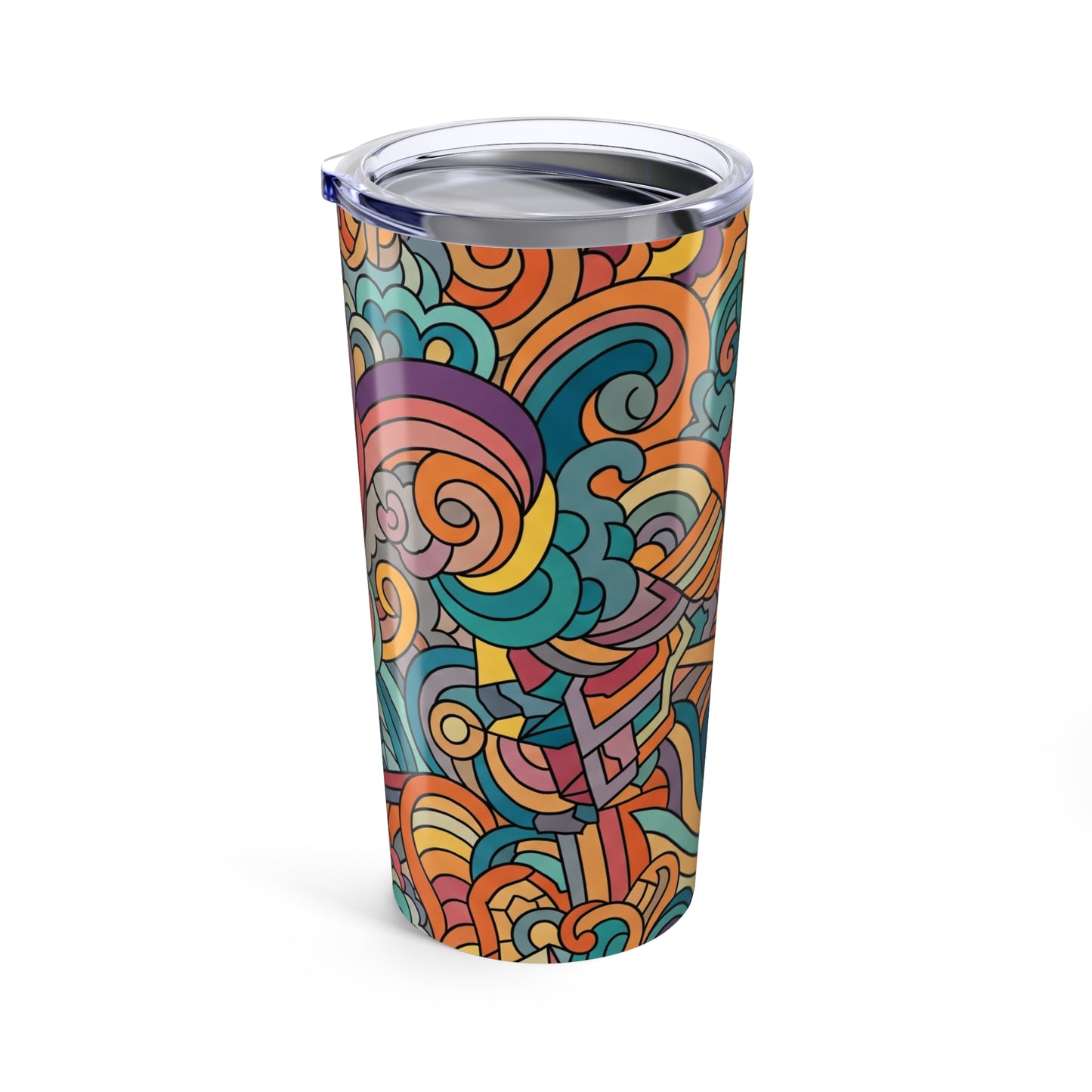 20oz Stainless Steel Printed Tumbler With Double Wall Vacuum Insulation Spill Resistant Travel Coffee Mug Drinkware