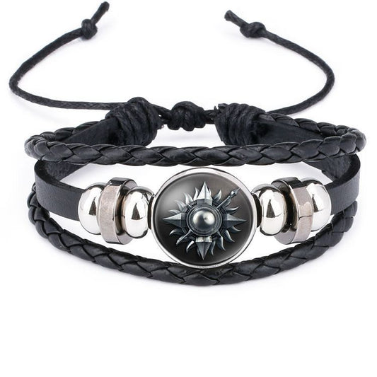 Unisex Leather Bracelets Animal Zodiac Design Woven Rope Wristband Individually Packed for Men and Women Style