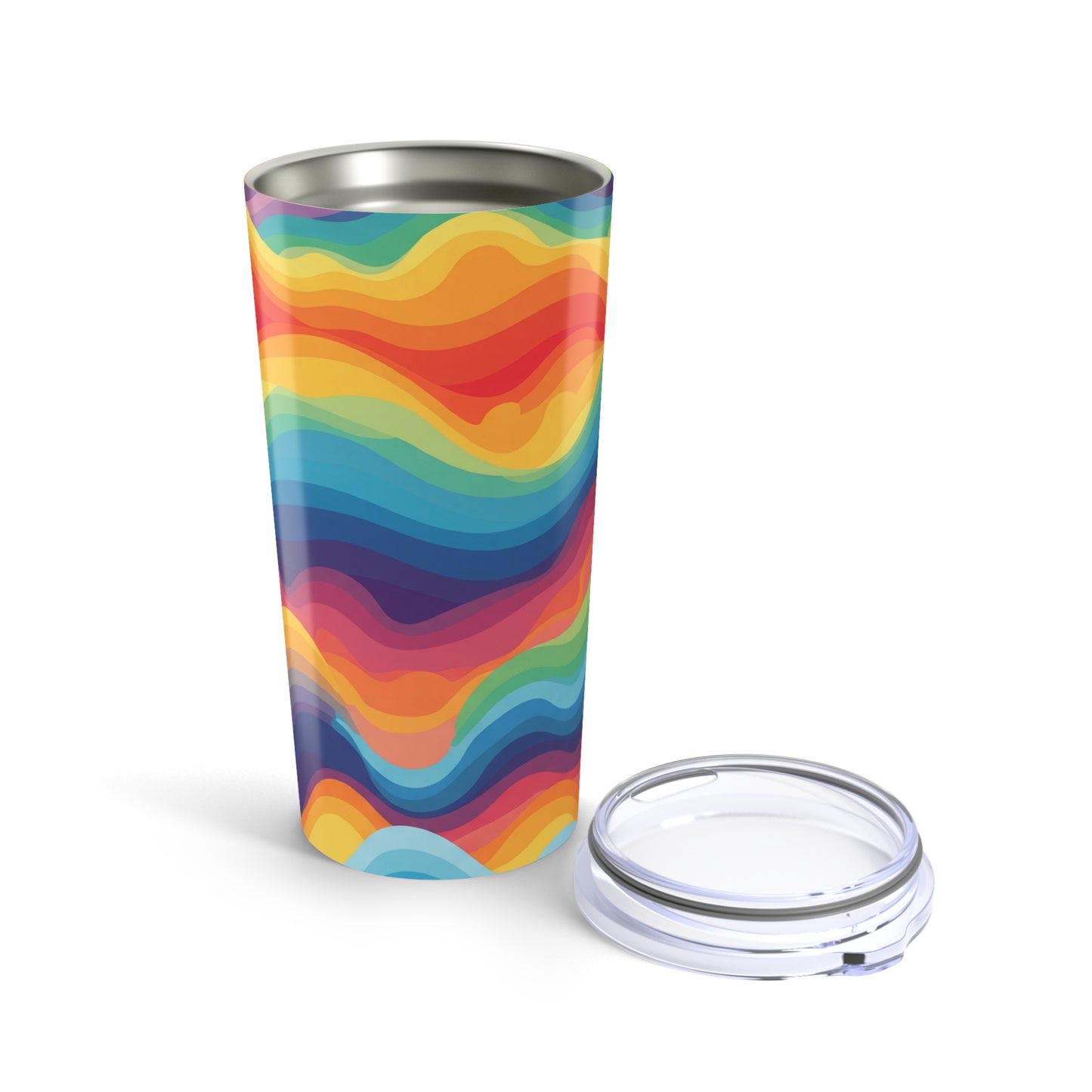 20oz Stainless Steel Tumbler With Double Wall Vacuum Insulated Spill Resistant Lid And Durable Printed Travel