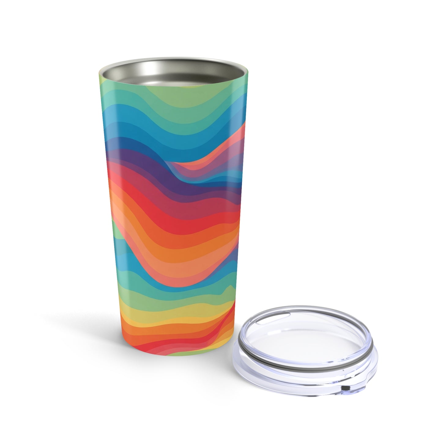 20oz Stainless Steel Printed Tumbler With Double Wall Vacuum Insulation Travel Mug Spill Resistant Thermal Cup
