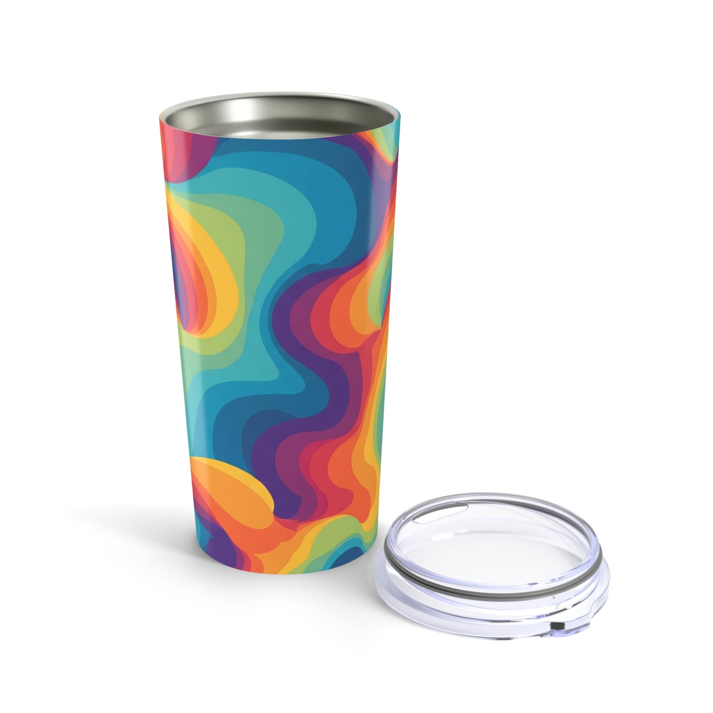 20oz Stainless Steel Tumbler Double Wall Vacuum Insulated Leak Proof Thermal Travel Coffee Mug Printed Artwork