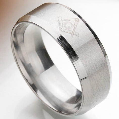 Mens Titanium Steel Ring Geometric Design Gift Ring Travel Souvenir Packaging Independently Packaged Band Ideal Gift