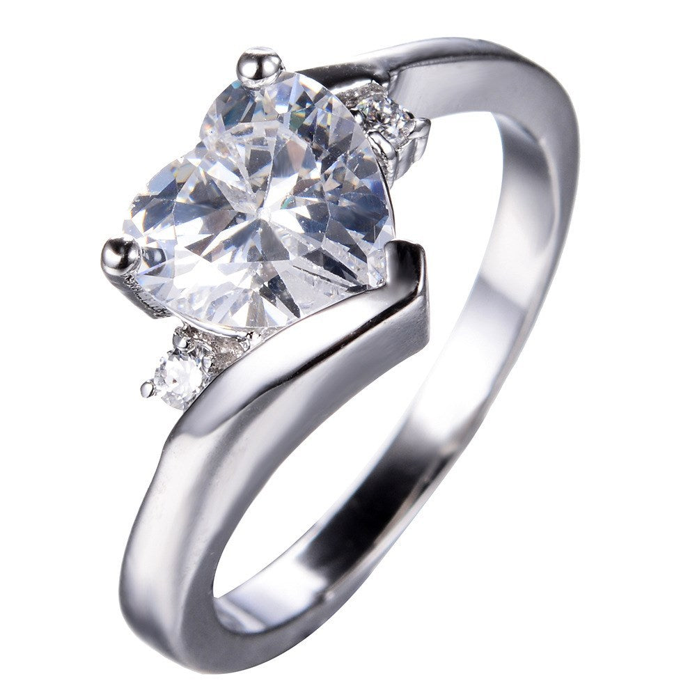 Copper Vintage Love Ring Inlaid Zircon Colorful Ring With Delicate Craft And Timeless Charm For Everyday Wears