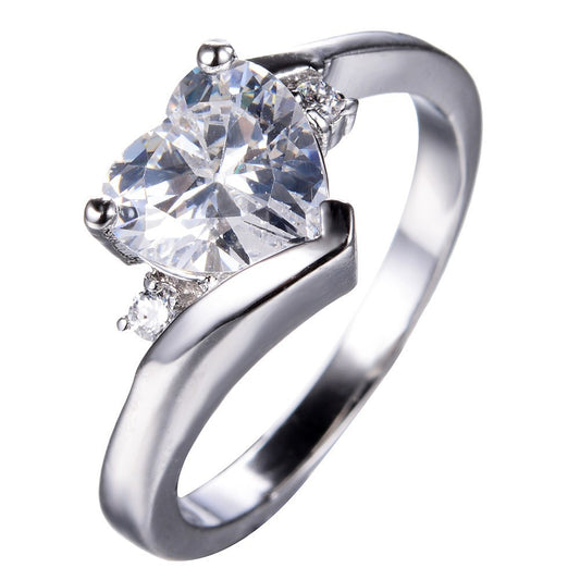 Copper Vintage Love Ring Inlaid Zircon Colorful Ring With Delicate Craft And Timeless Charm For Everyday Wears